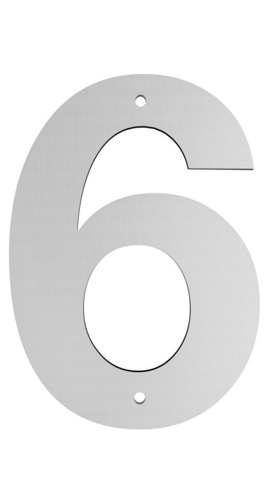 Húsnúmer nr. 6 Allux 10 cm galv.