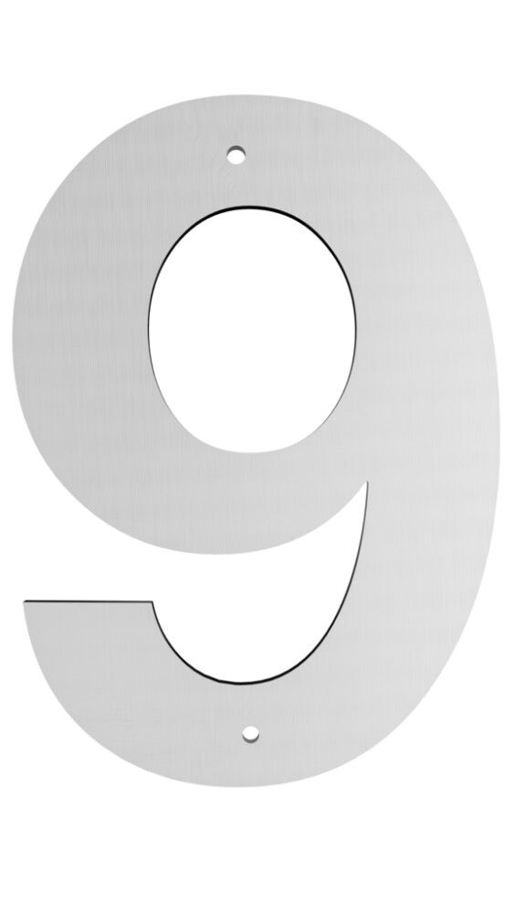 Húsnúmer nr. 9 Allux 10 cm galv.