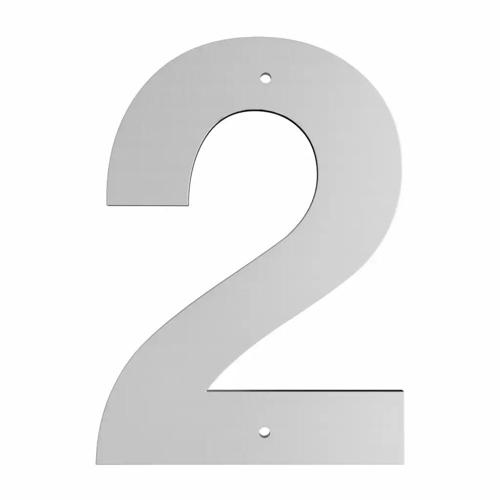 Húsnúmer nr. 2 Allux 18 cm galv.