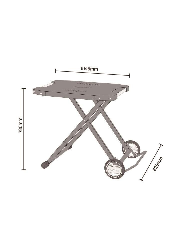 Borð undir pizzaofn 83x58x78 cm