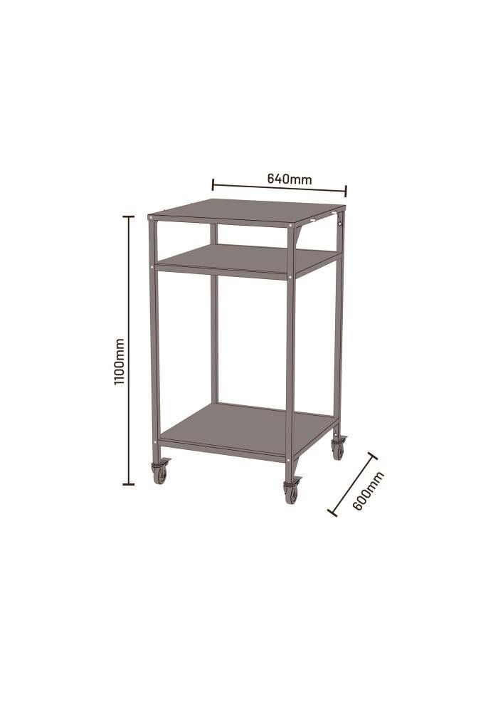 Pizzaborð 64x60x110 cm Cozze