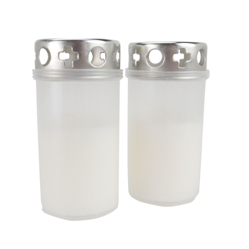 Leiðisljós 36 klst Black:Cotton 2stk