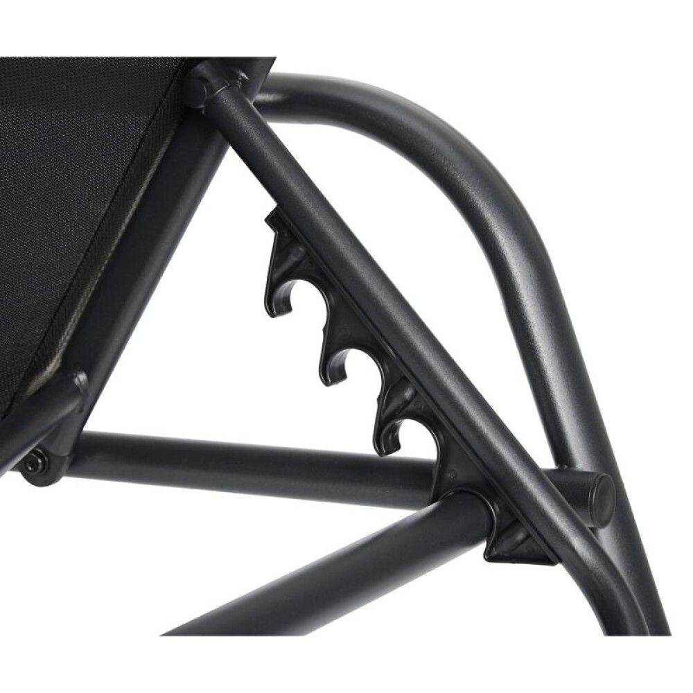 Sólbekkur Laura svartur 193x67cm