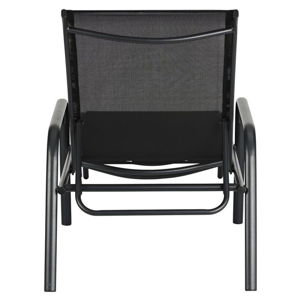 Sólbekkur Laura svartur 193x67cm