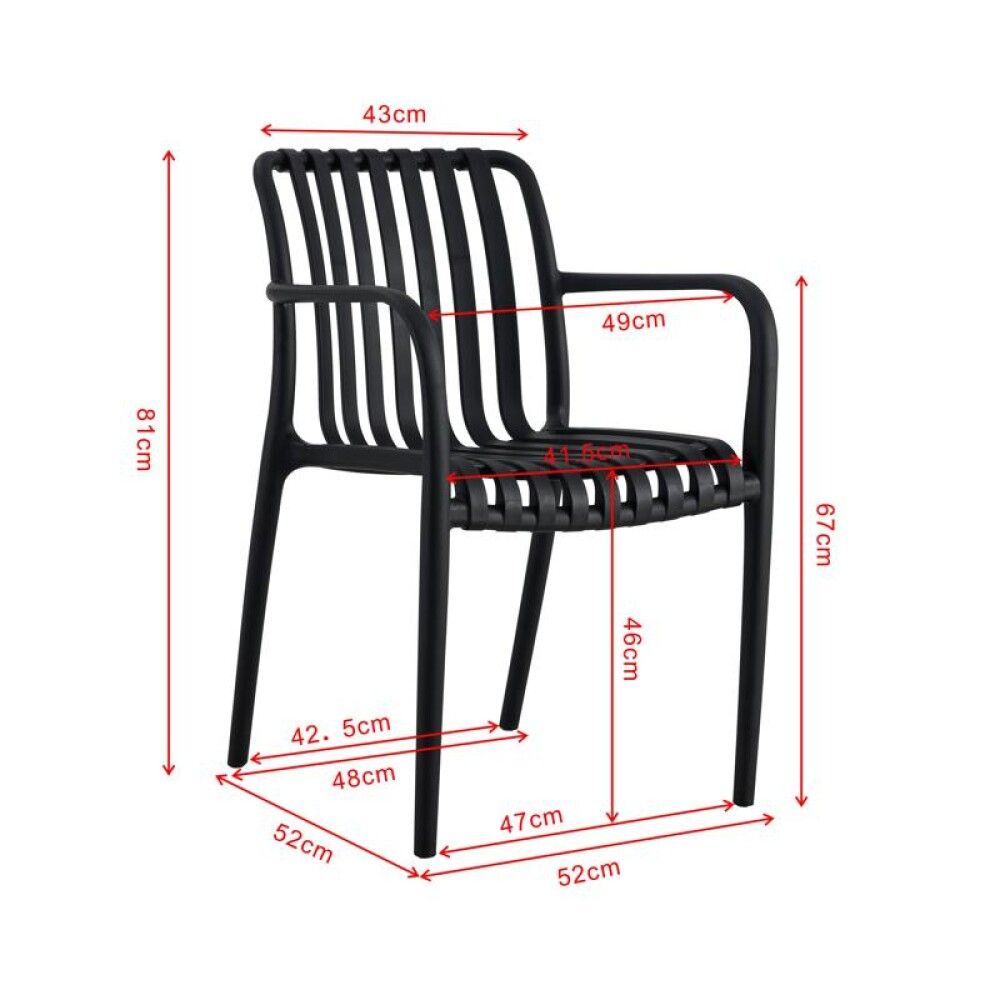 Garðstóll Lea svartur