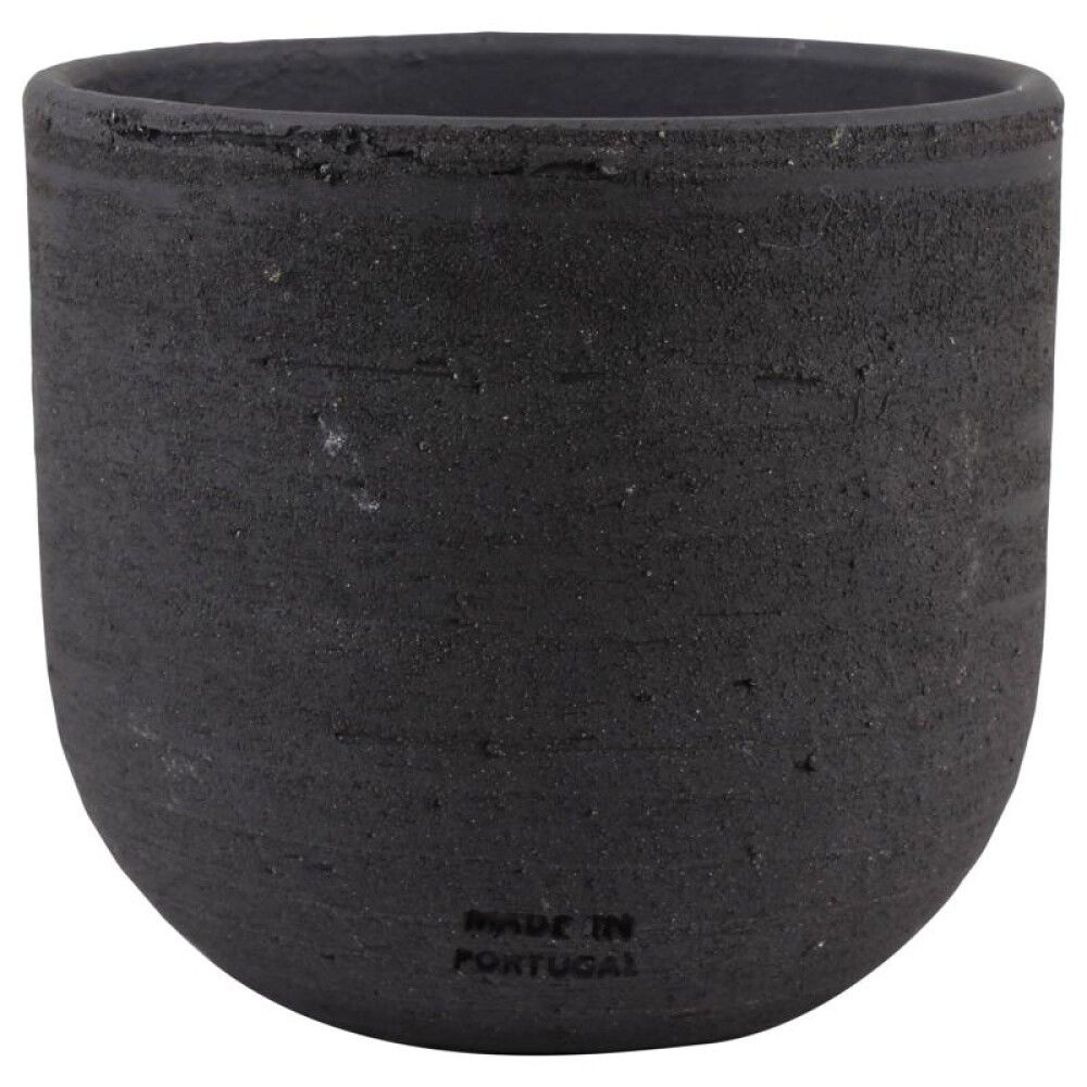 Blómapottur Genia svartur leir Ø17x15,8 cm Scan-Pot