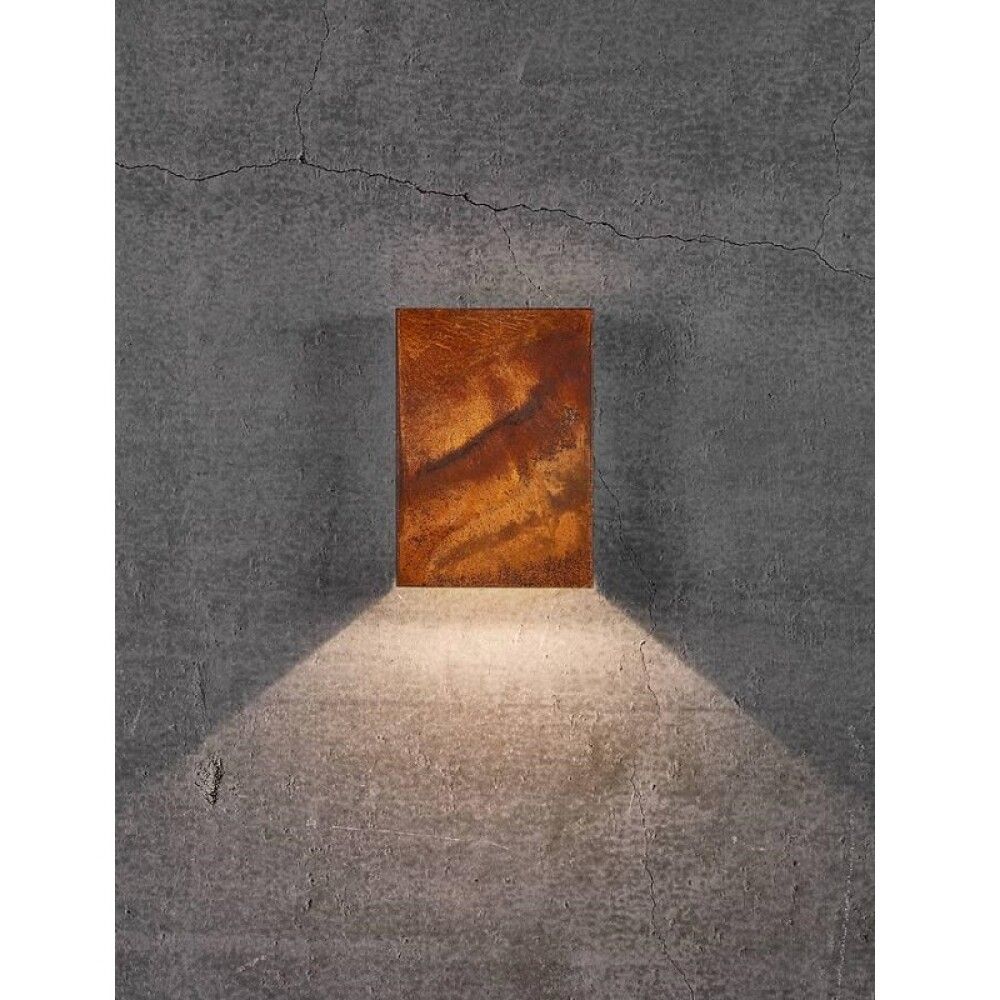 Veggljós LED Fold 15 Corten stál 21 cm