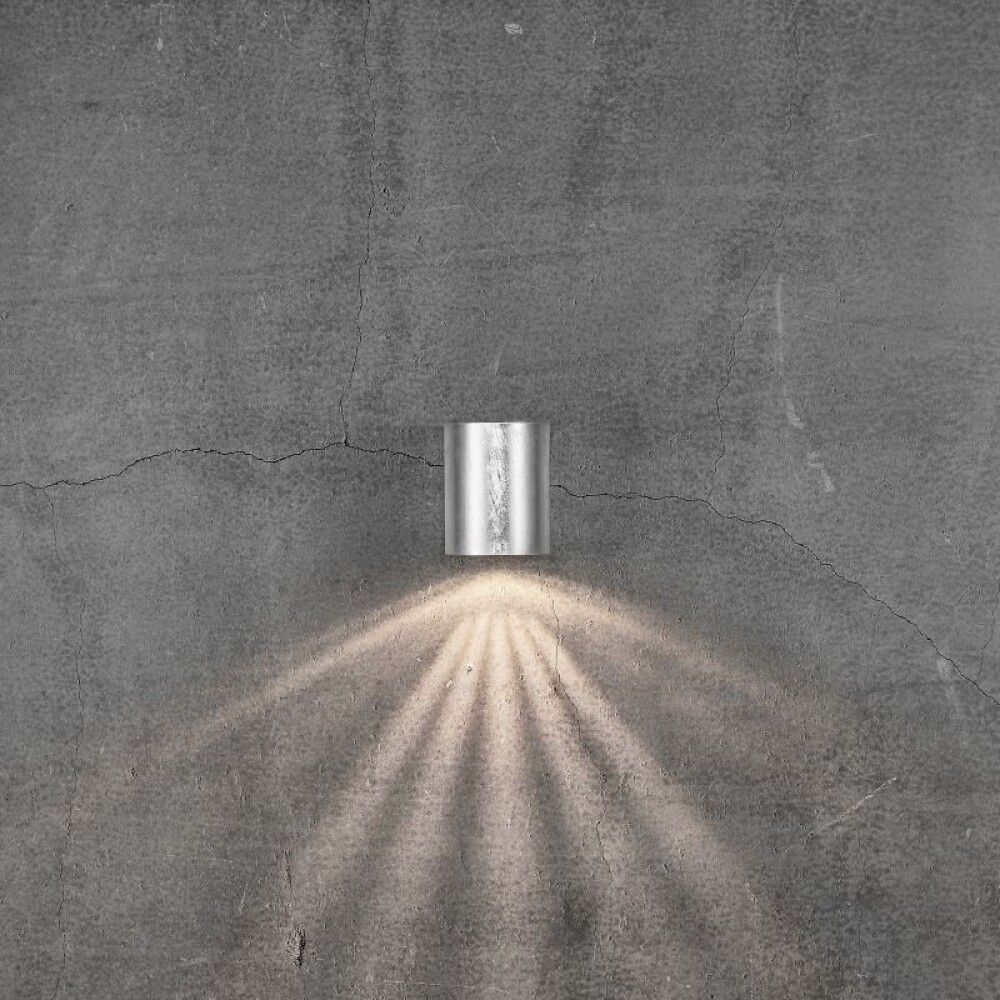 Veggljós LED 2x5W Canto 10,4cm galv. stál