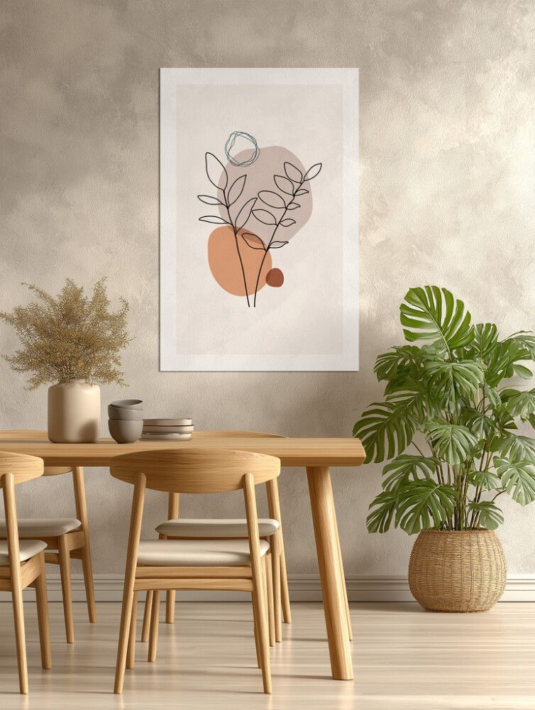 Hljóðvistarmynd abstrakt blóm 800x1220x20 mm InEx