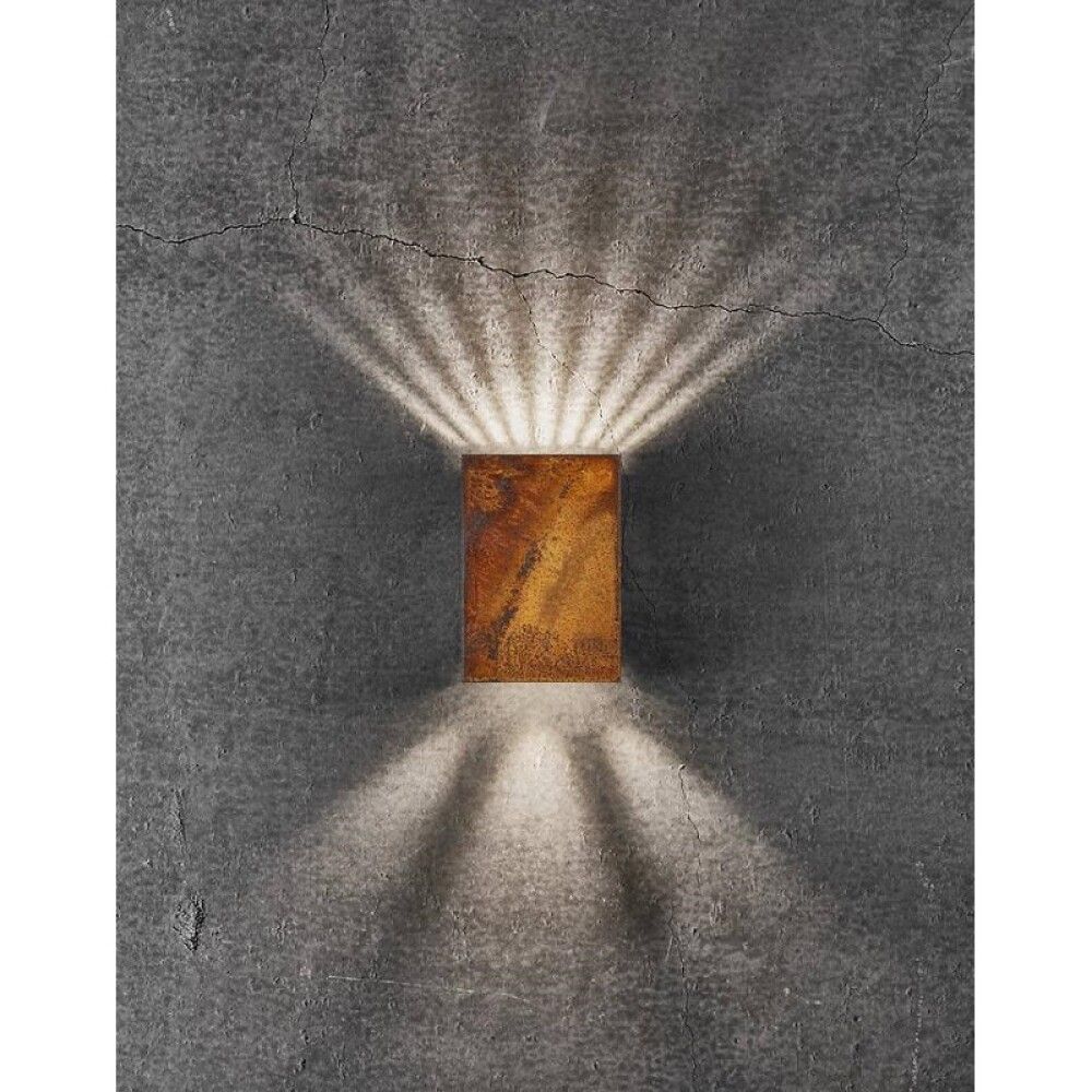 Veggljós LED Fold 10 Corten stál 14,8 cm
