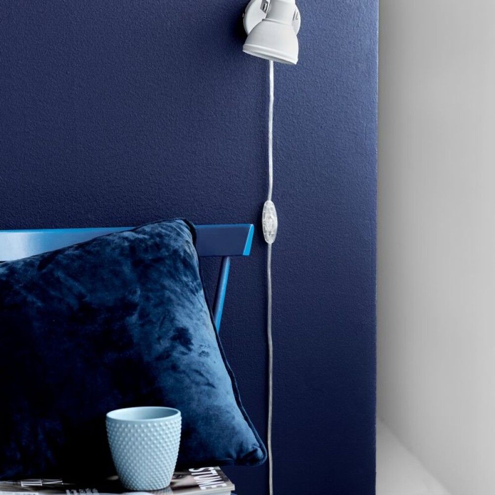 Veggljós GU10 Aslak hvítt Ø8 cm