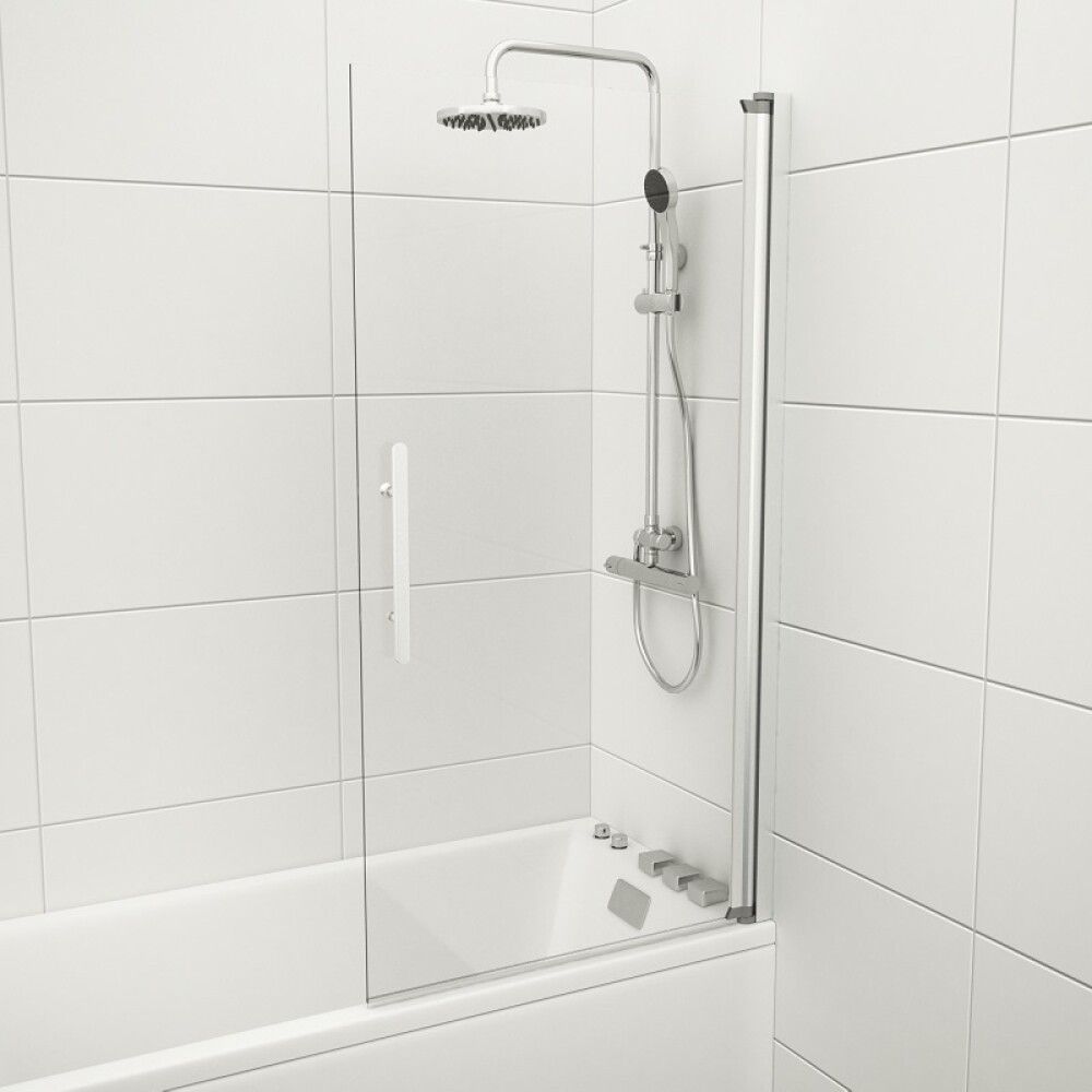 Baðþil glært 150x80 cm satín prófíll Skärgård