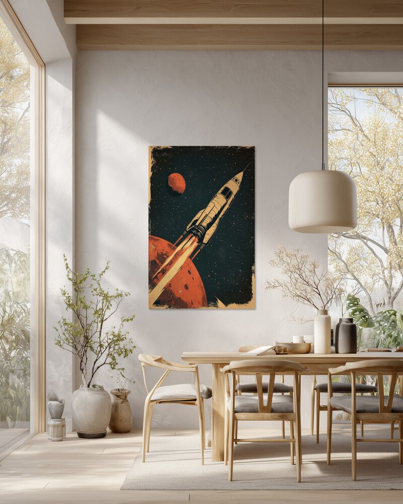 Hljóðvistarmynd geimskip 800x1220x20 mm InEx