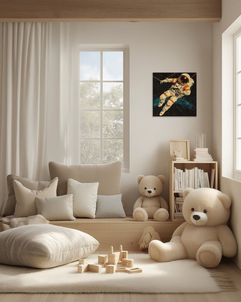 Hljóðvistarmynd geimfari 1 600x600x20 mm InEx