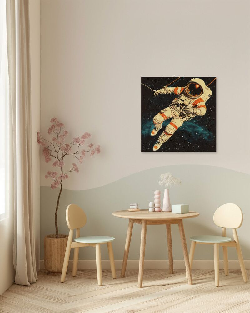 Hljóðvistarmynd geimfari 1 600x600x20 mm InEx