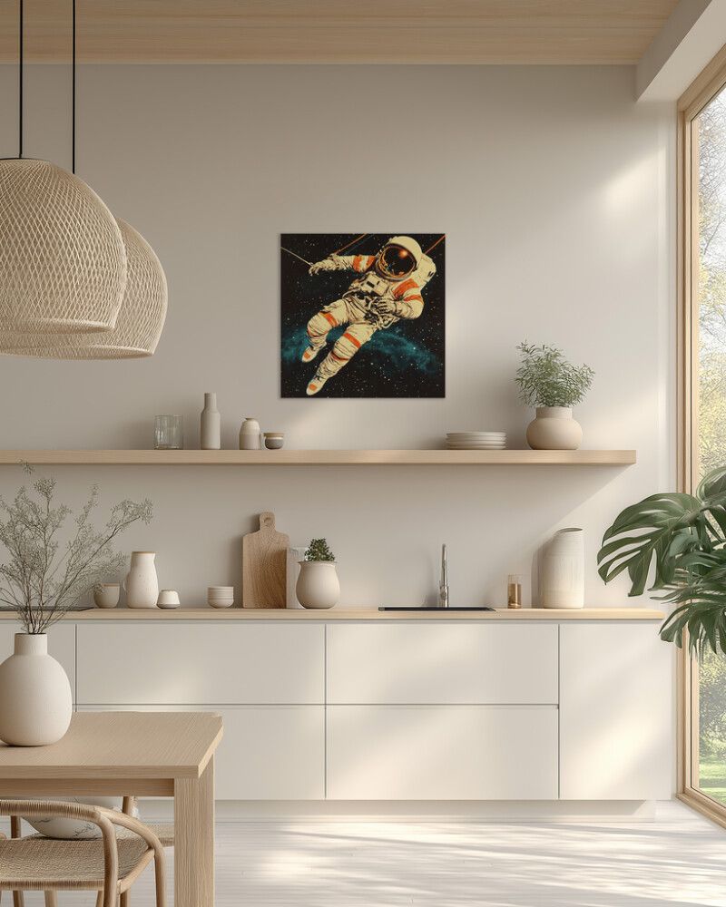 Hljóðvistarmynd geimfari 1 600x600x20 mm InEx