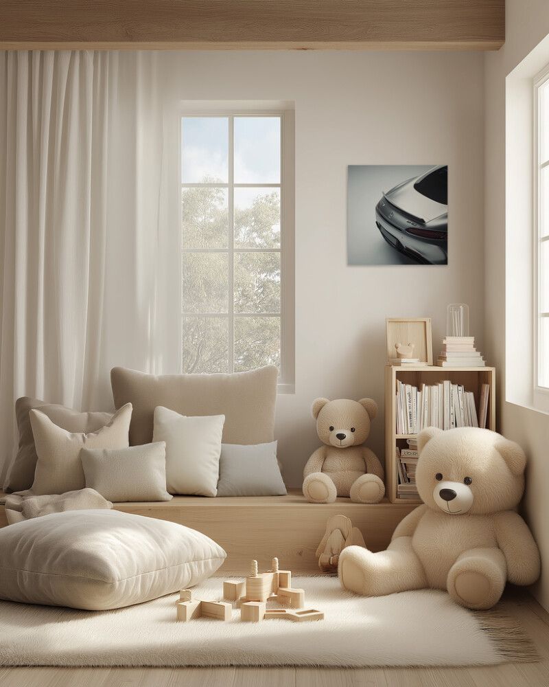 Hljóðvistarmynd bíll grár 600x600x20 mm InEx