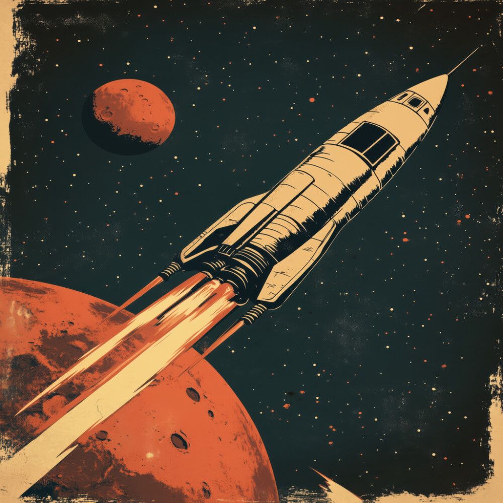 Hljóðvistarmynd geimskip 600x600x20 mm InEx