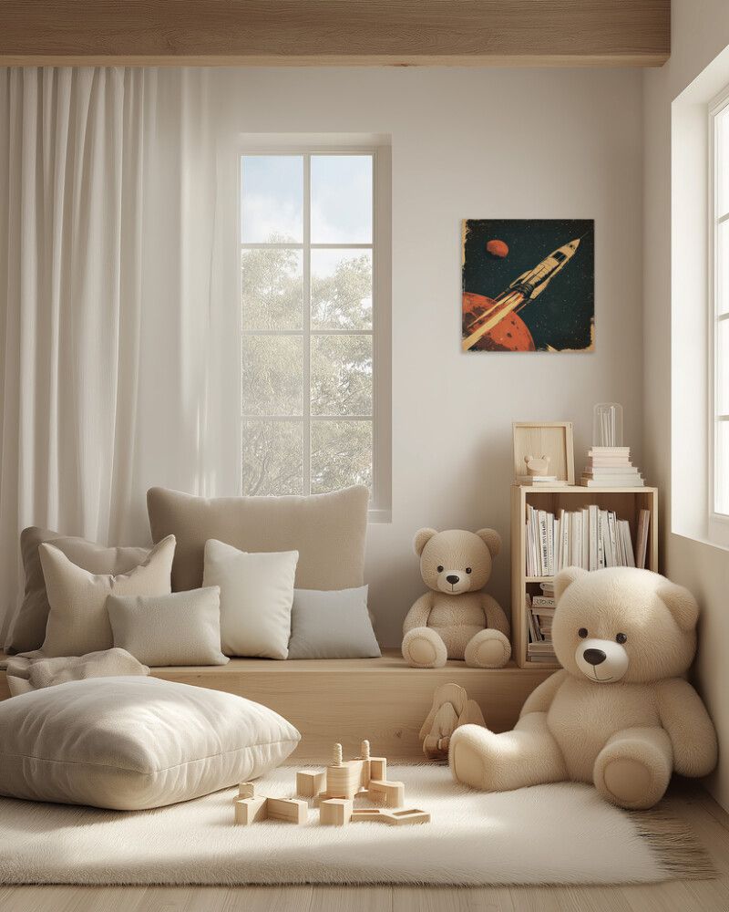 Hljóðvistarmynd geimskip 600x600x20 mm InEx