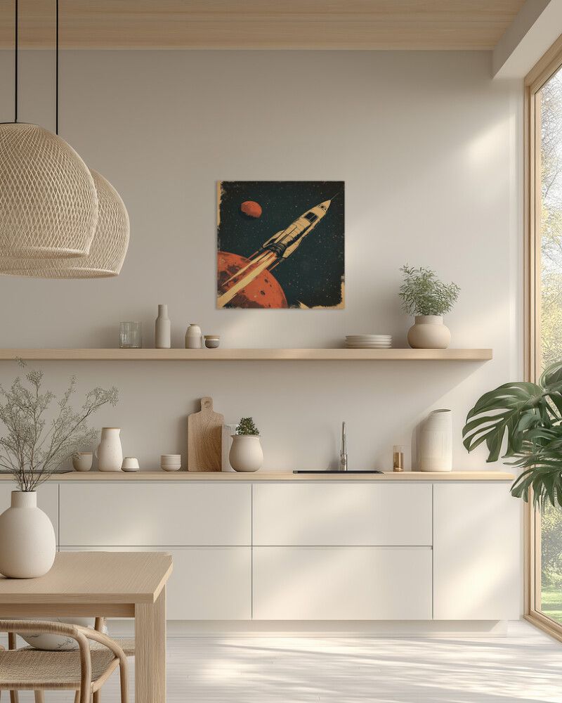 Hljóðvistarmynd geimskip 600x600x20 mm InEx