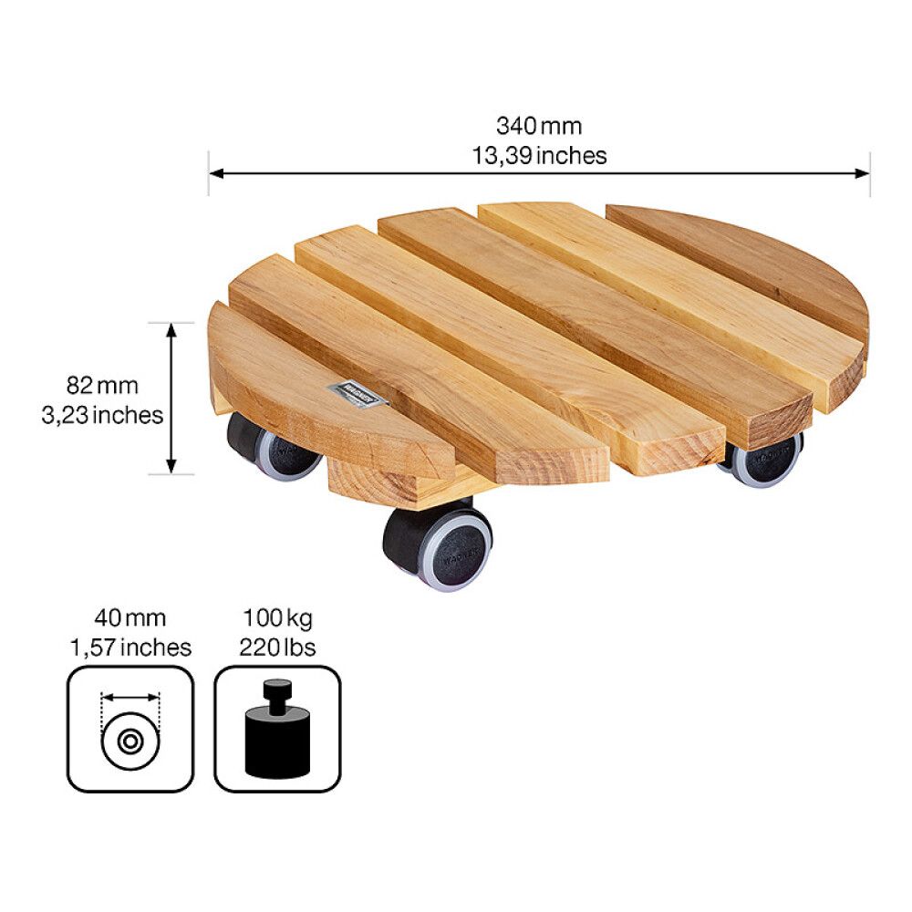 Rúllubretti multi 34cm 100kg birki