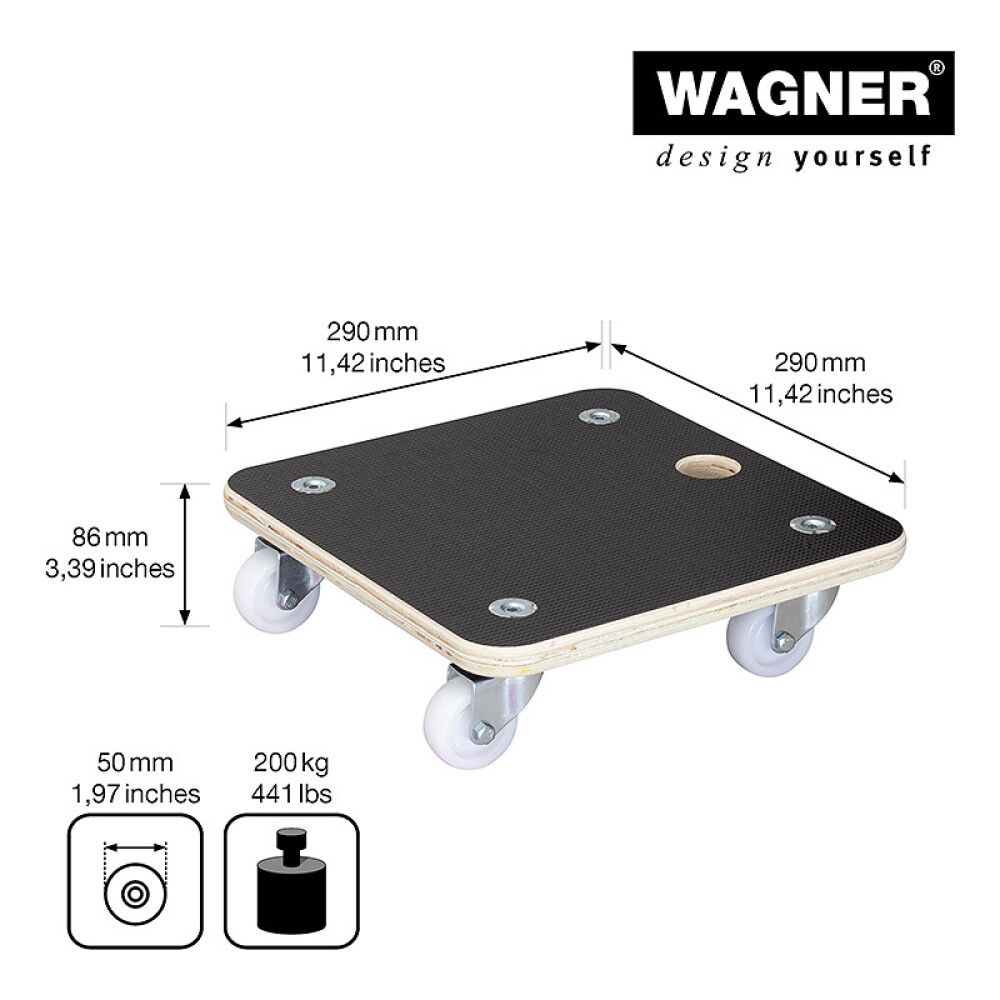 Rúllubretti Maxigrip 29x29cm Gardol