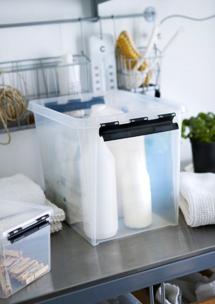 Plastkassi með loki 8L SmartStore Classic 10 glær 