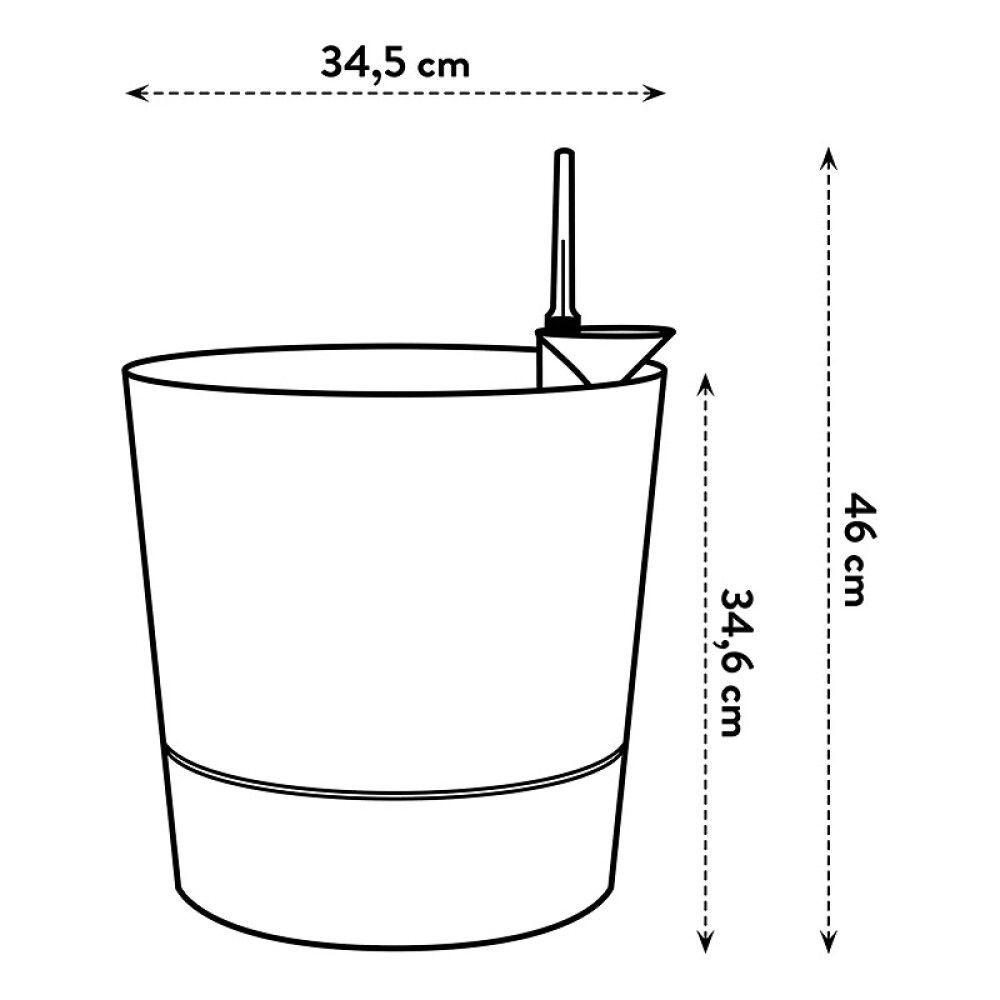 Útiblómapottur Aqua Care Ø34,5cm dökkur