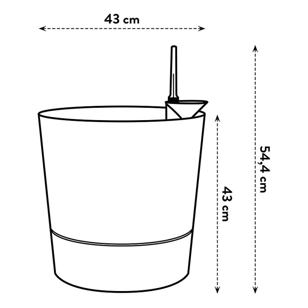 Útiblómapottur Greensense Aqua Care Ø43cm dökkgrár