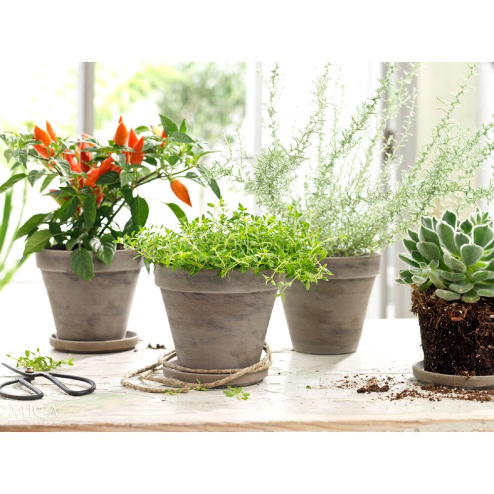 Blómapottur jarðlitaður Ø13cm Scan-Pot