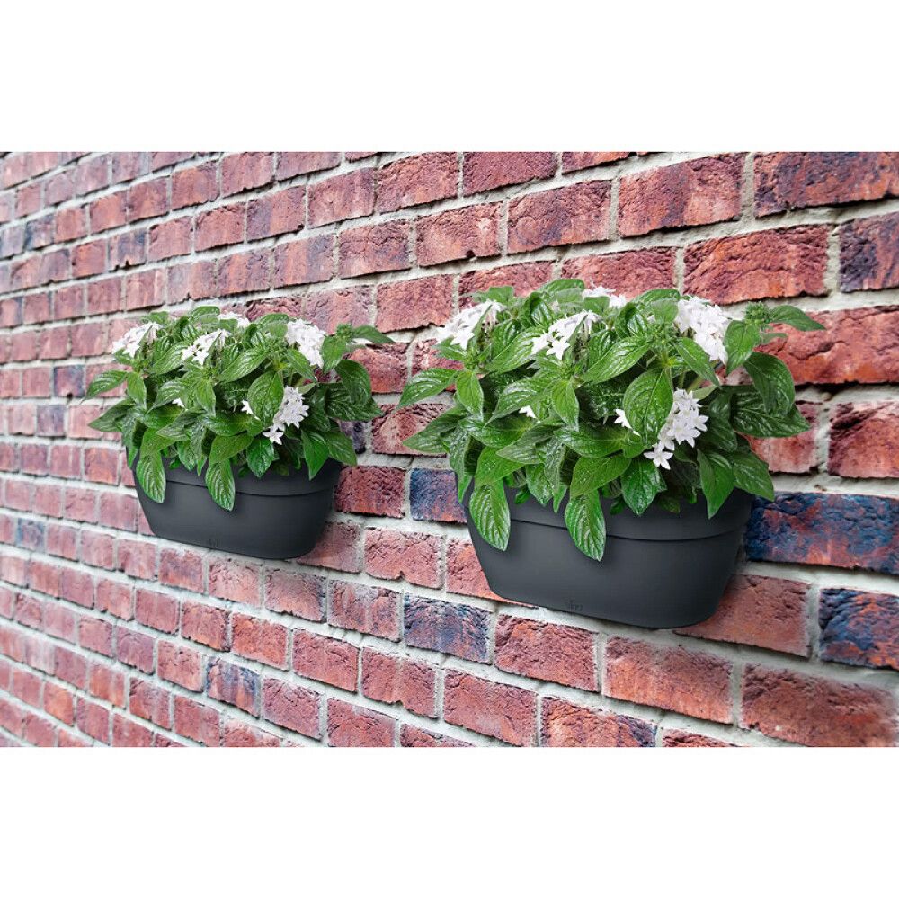 Veggblómapottur Vibia Campana 35cm dökkgrár