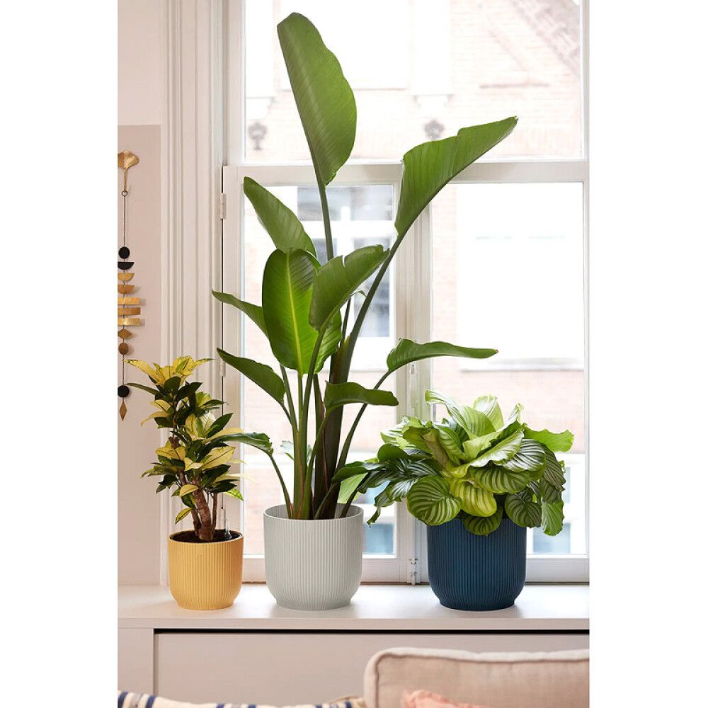 Blómapottur Vibes Fold Round Ø25cm hvítur