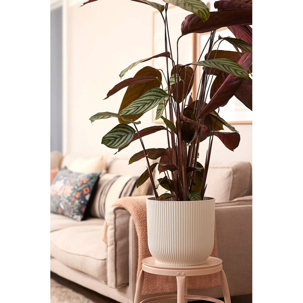 Blómapottur Vibes Fold Round Ø30cm hvítur