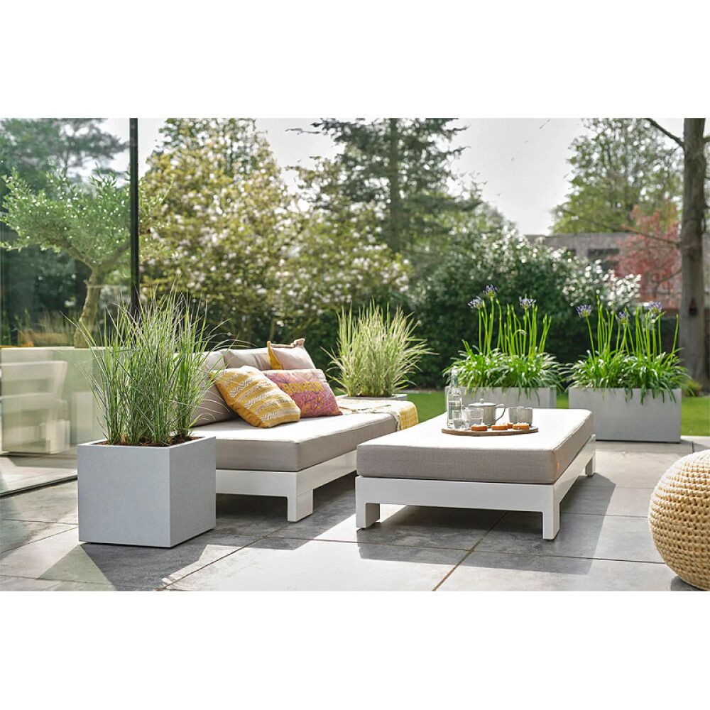 Útiblómapottur Vivo Next Square 39cm cementsgrár