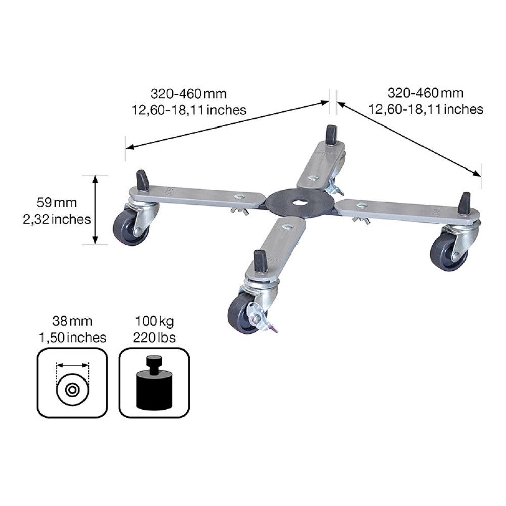 Rúllubretti multi 36,5-51,5cm 