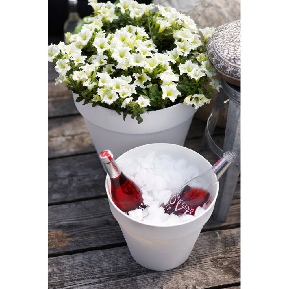 Útiblómapottur Loft Urban Round Ø24,5cm dökkgrár