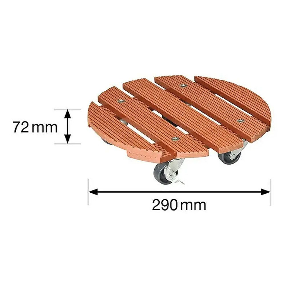 Rúllubretti multi 29cm 100kg harðplast brúnt