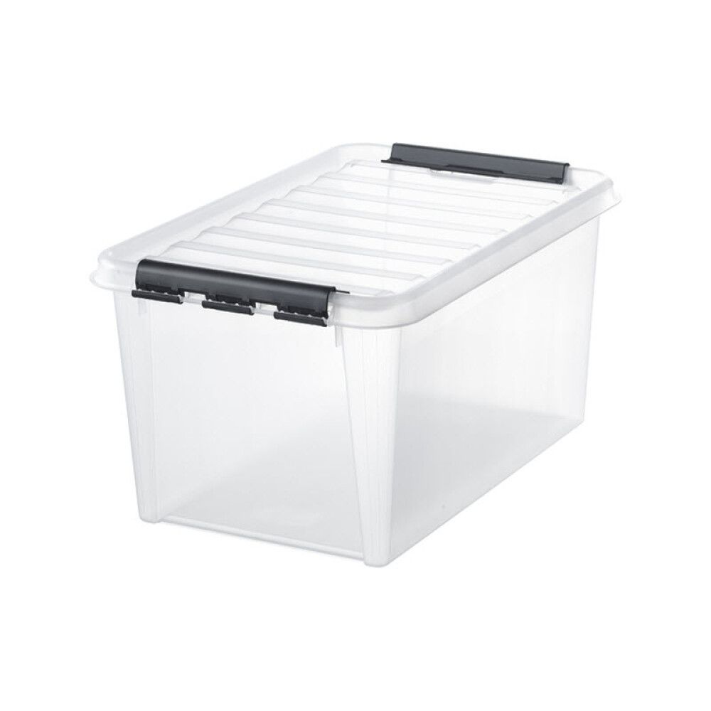 Plastkassi með loki 47L SmarStore Classic 45 glær