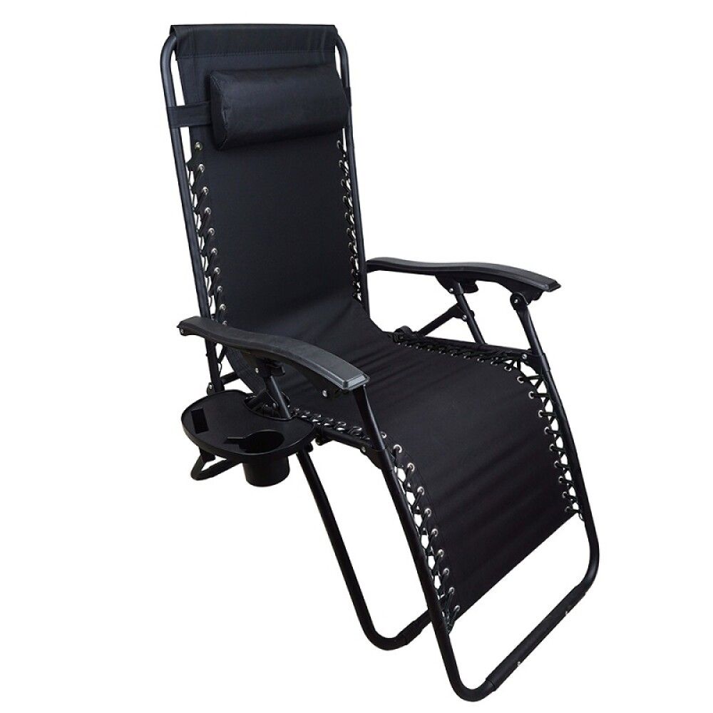 Garðstóll Napoli stál svartur