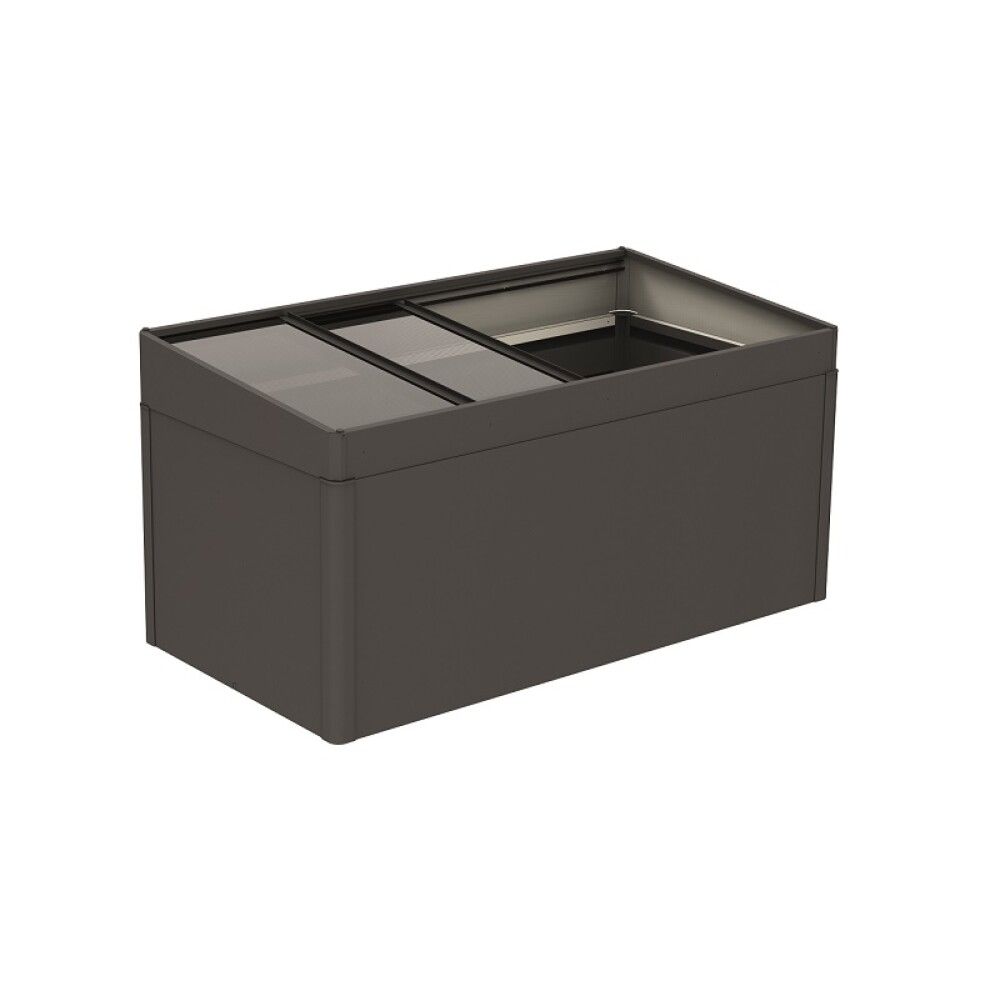 Gróðurhús á gróðurkassa 201x102 Biohort dökkgrátt