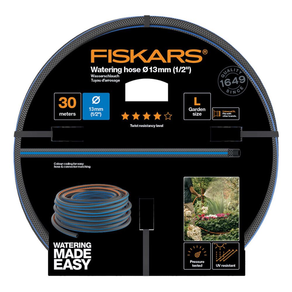 Garðslanga 1/2" Ø13 mm 30m Fiskars heilsárs