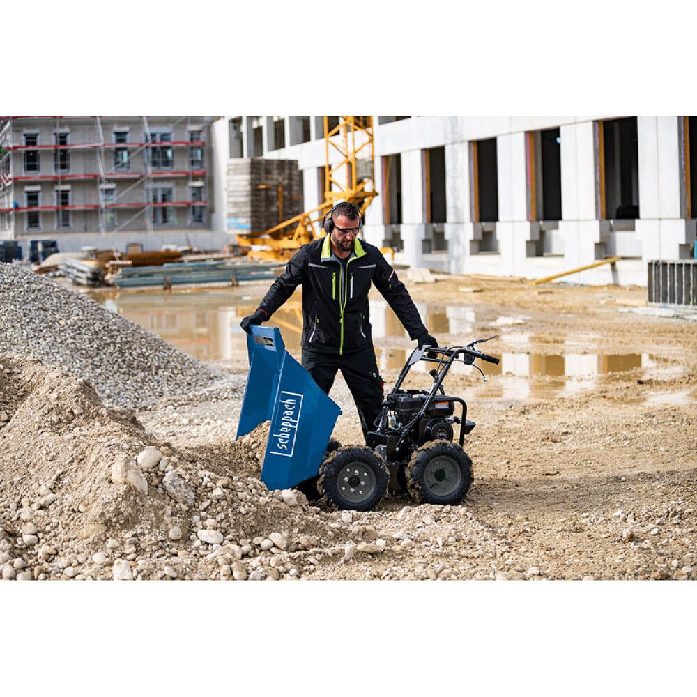 Hjólbörur bensín 6,5 hö Scheppach DP3000 hámark 300 kg