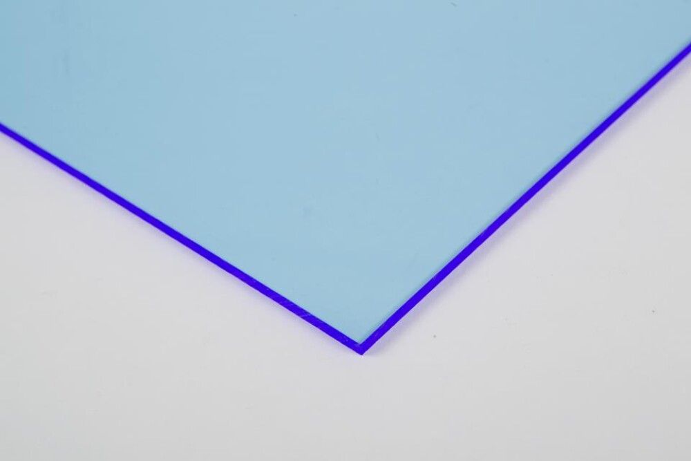 Plastplata 1000x750x3 mm Rias blátt