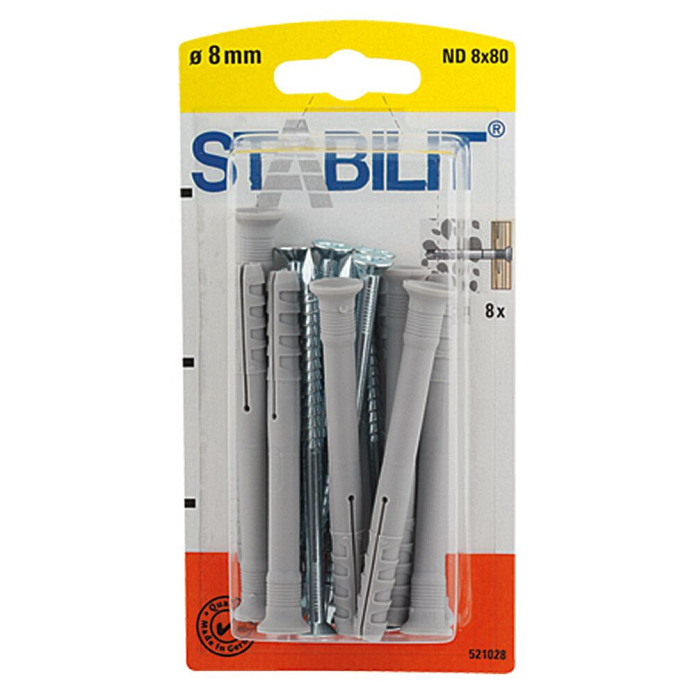 Rekskrúfa 8x80mm Stabilit 8stk 