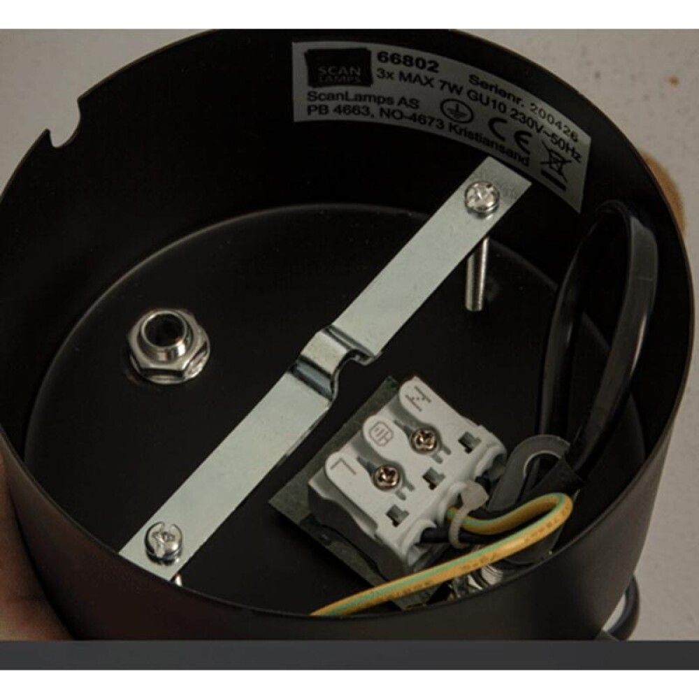 Kastari 3xGU10 Bow svartir