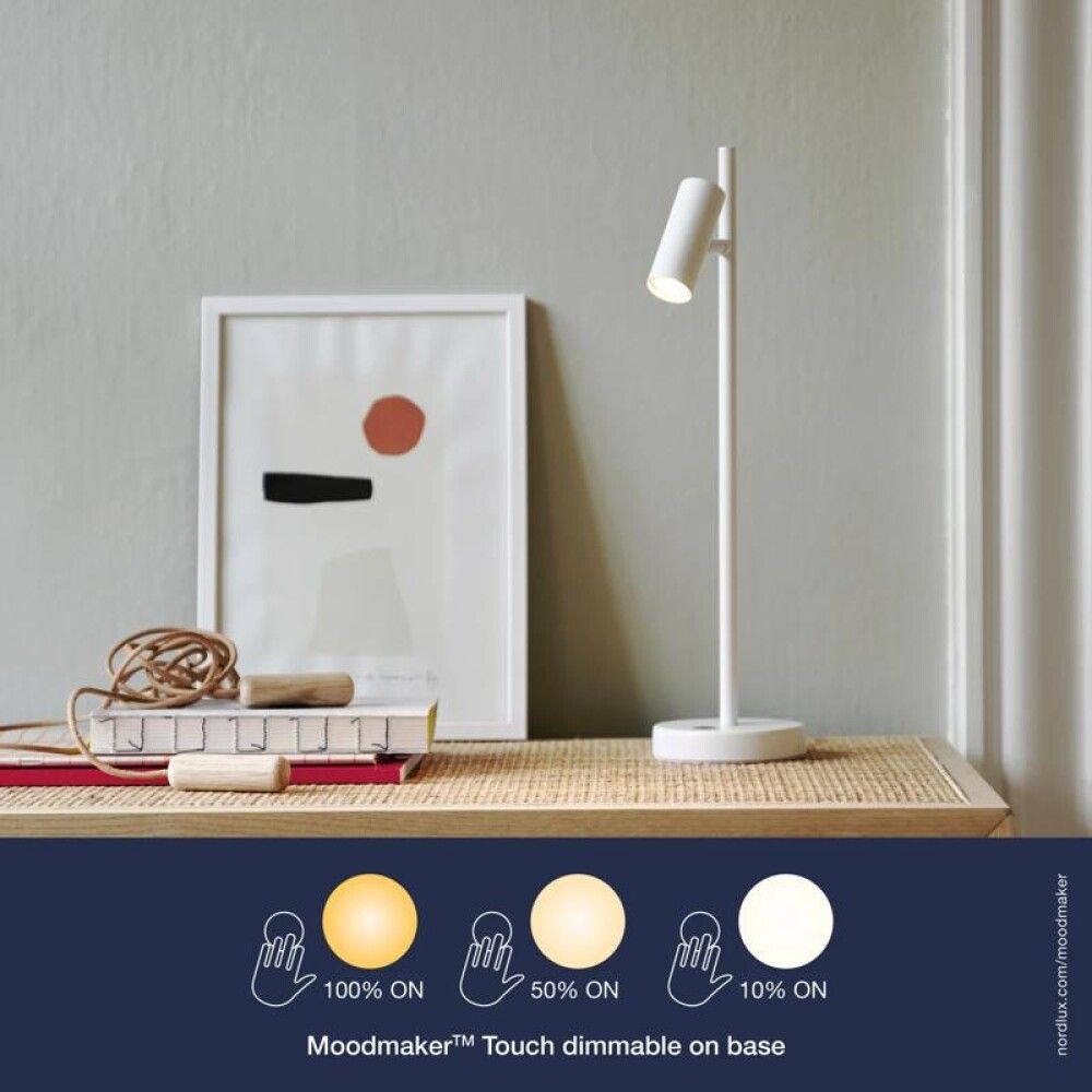 Borðlampi LED Omari hvítur 40 cm