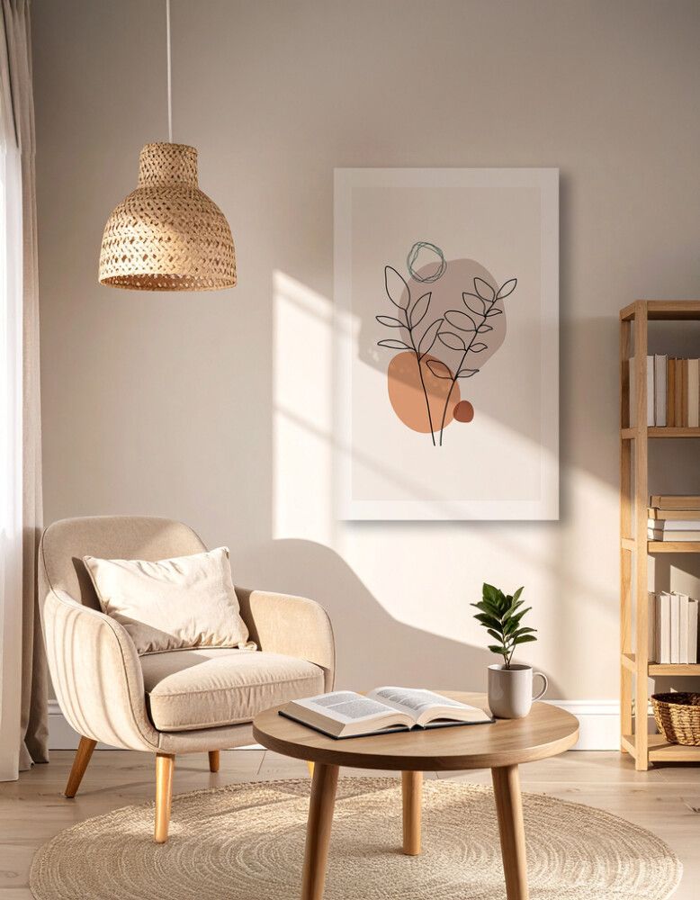 Hljóðvistarmynd abstrakt blóm 800x1220x20 mm InEx