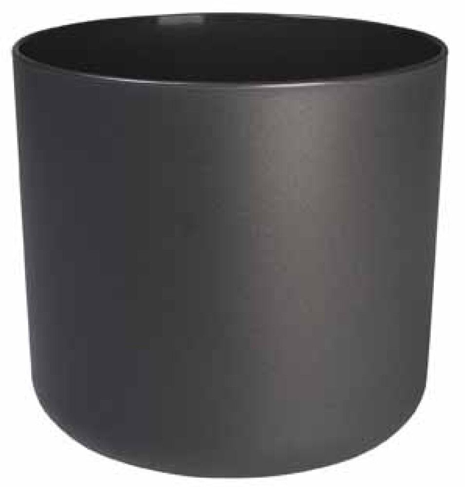 Blómapottur Soft Round Ø25cm dökkgrár