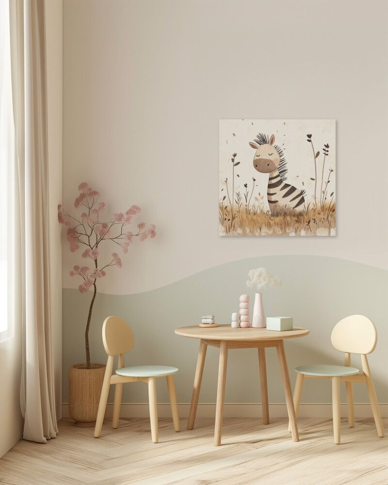 Hljóðvistarmynd sebrahestur 600x600x20 mm InEx