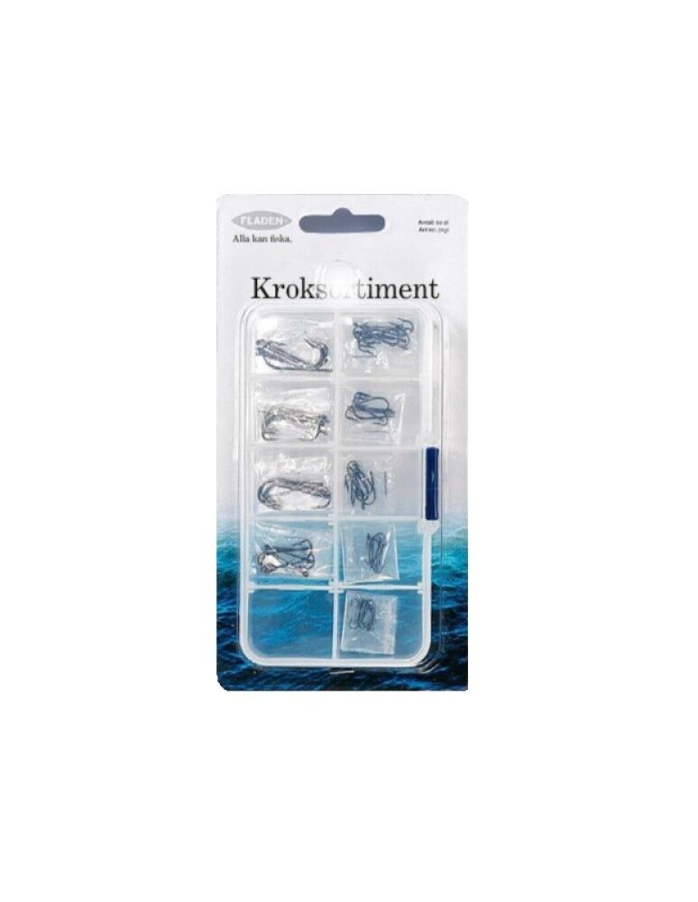 Önglar í boxi 60 stk Fladen Fishing